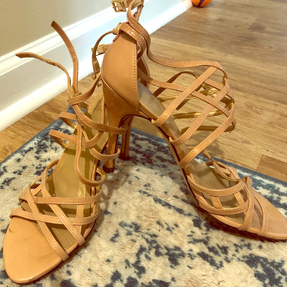 Stuart Weitzman Nude Strappy Sandals